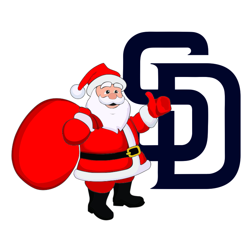 San Diego Padres Santa Claus Logo iron on paper